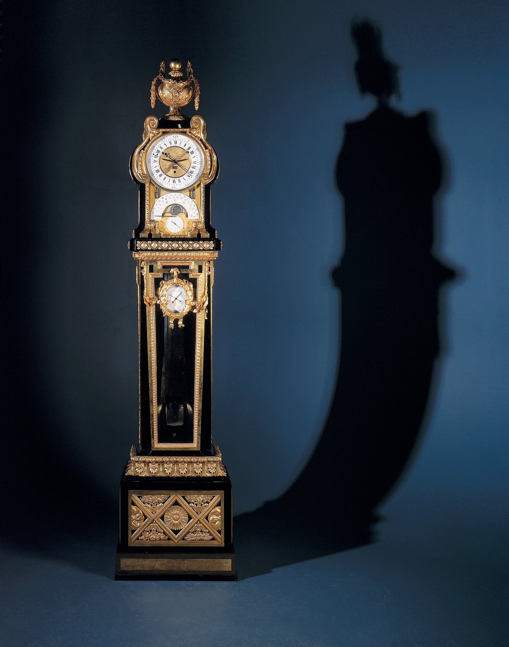 Louis XVI Grande Sonnerie Astronomical Perpetual Calendar Regulateur de Parquet (ormolu-monterad ebenholts) av French School