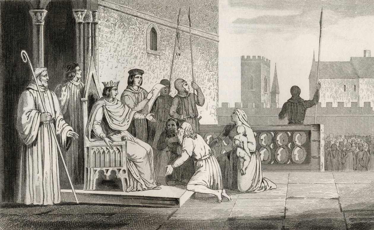 Ludvig X (1289-1316) den busiga frigör livegna, från 