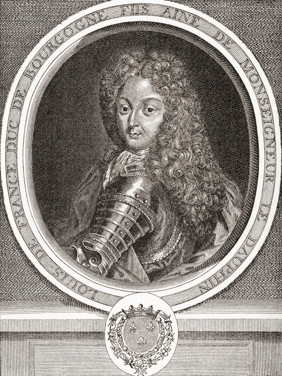Louis de France, Son av Frankrike, hertig av Bourgogne, 1682 1712. Äldste son till Louis, Dauphin av Frankrike, och känd som Le Petit Dauphin. Från Les Heures Libres publicerad 1908. av French School