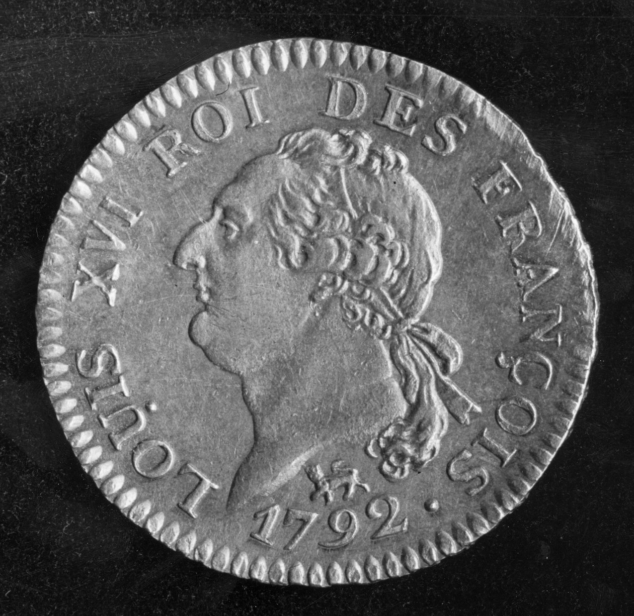 Louis dor föreställande Ludvig XVI, 1792 (guld) (framsidan) av French School