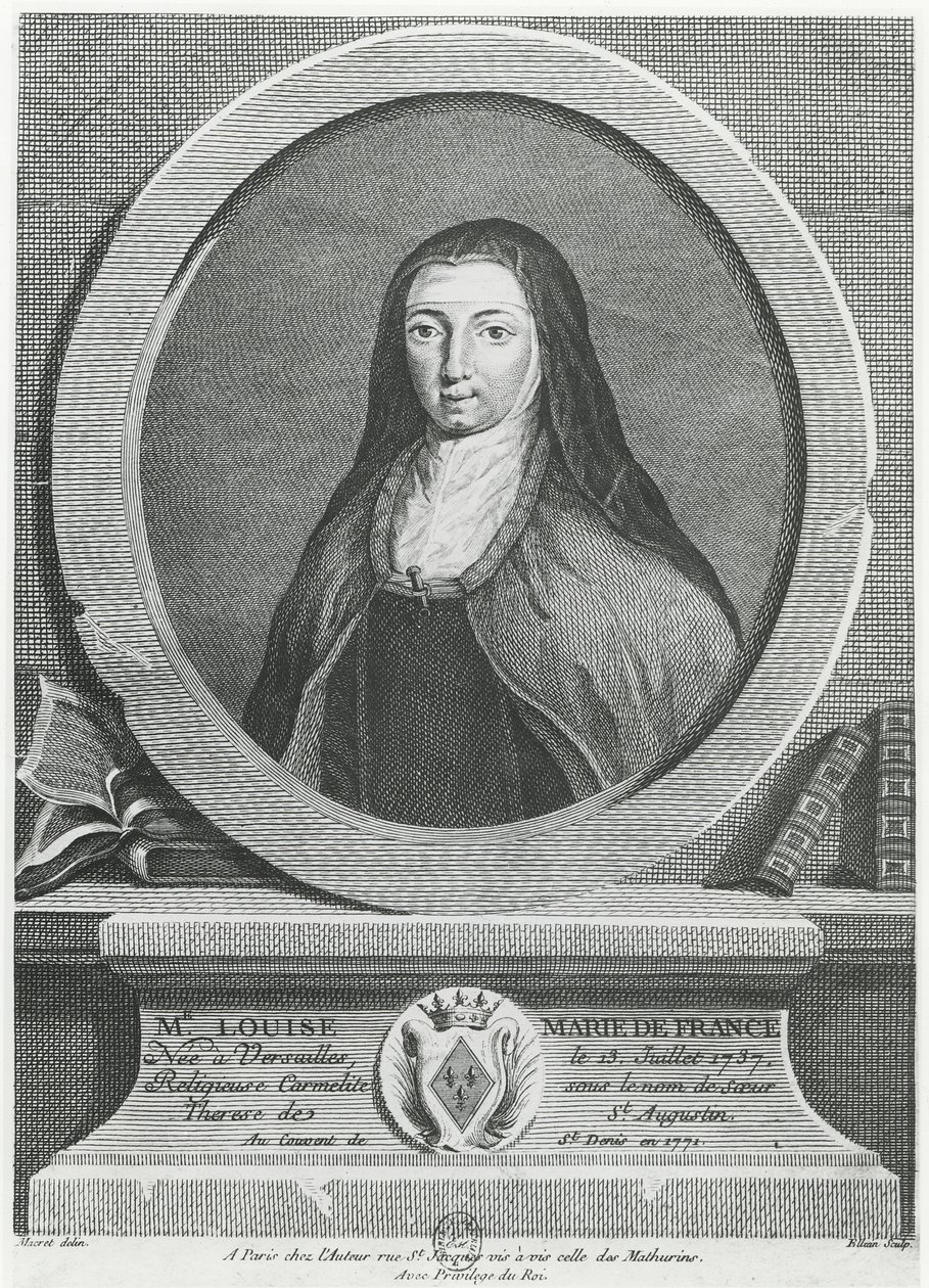 Louise-Marie av Frankrike (gravyr) av French School