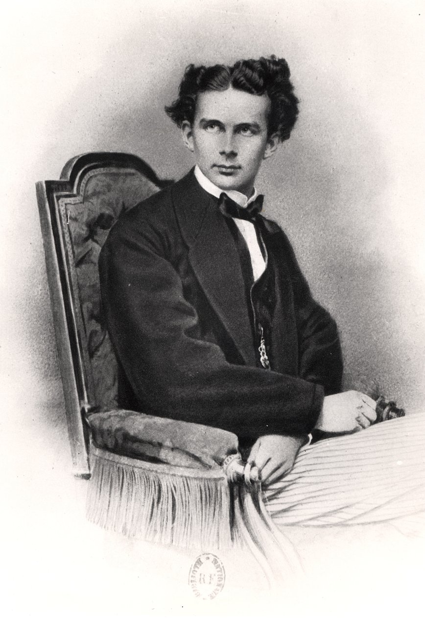 Ludwig II (1845-86) av Bayern, ca 1870 av French School