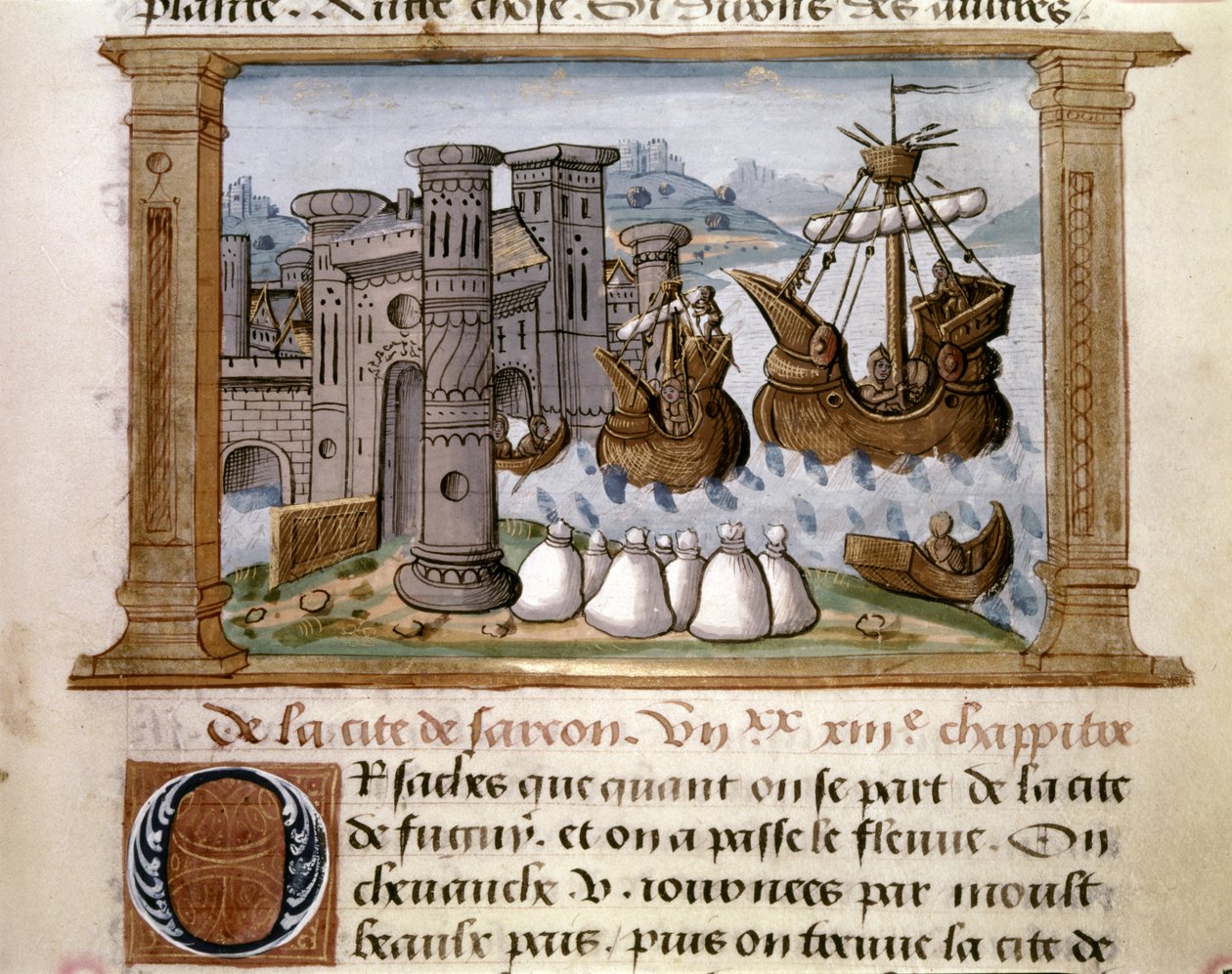MARCO POLO: Illustration av "Marco Polos bok av French School