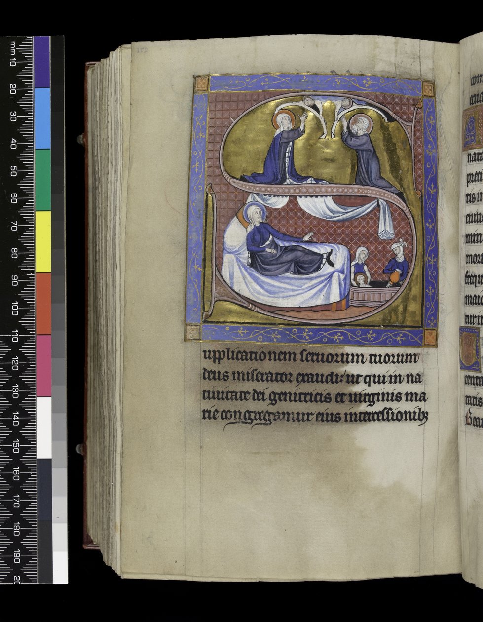 MS 300 f.271v, Samlar, predikningar och lektioner för jungfruns födelse, från Isabella av Frankrikes psalter och timmar, Paris, ca 1265-70 av French School
