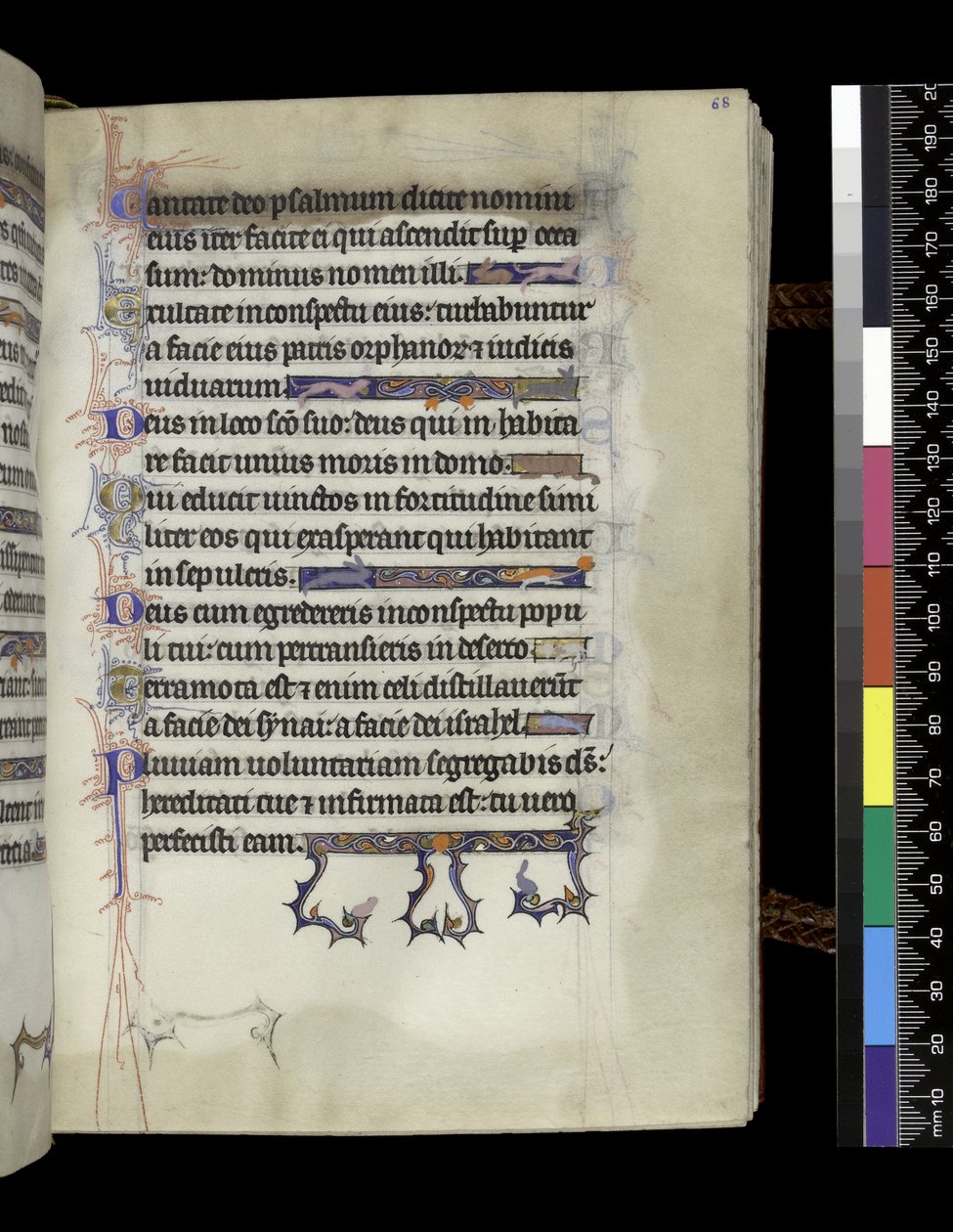 MS 300 f.68r, folio från Psalter and Hours of Isabella of France, Paris, c.1265-70 av French School