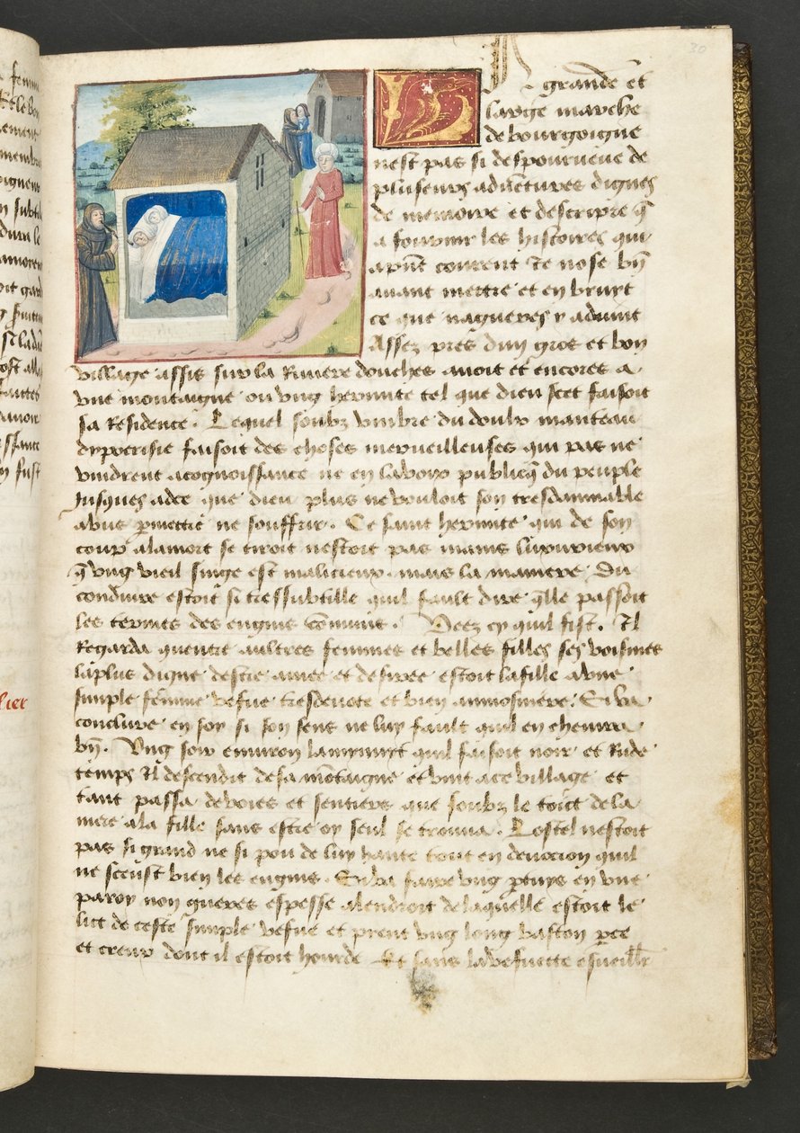 MS Hunter 252 030r-sida från Hundred New News, c.1461-62 av French School