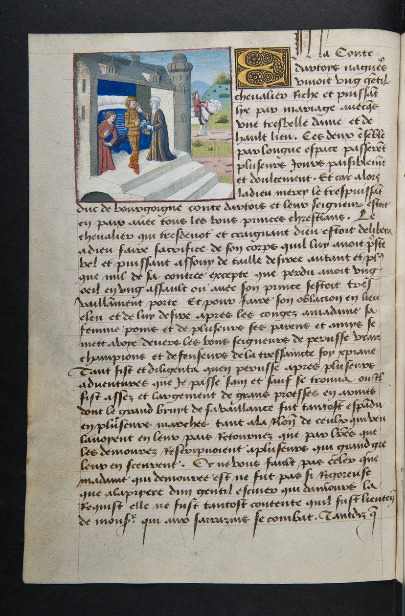 MS Hunter 252 034v Sida från Hundred New News, c.1461-62 av French School