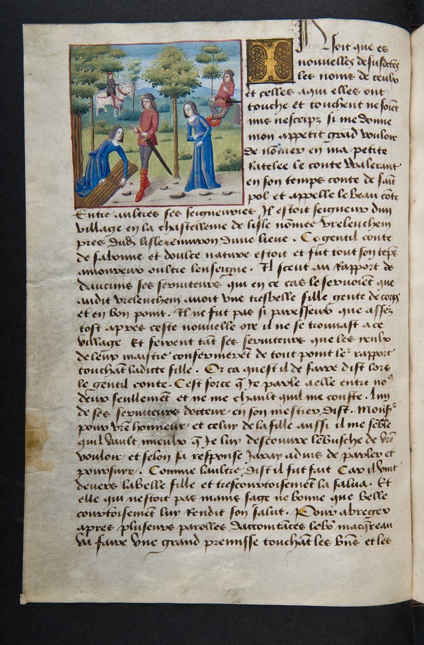 MS Hunter 252 051v Sida från Hundred New News, c.1461-62 av French School