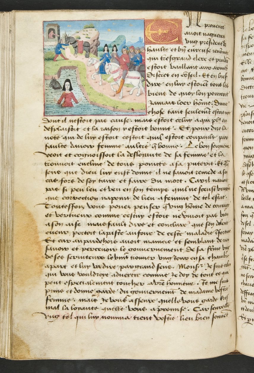 MS Hunter 252 110v sida från Cent Nouvelles Nouvelles, c.1461-62 av French School