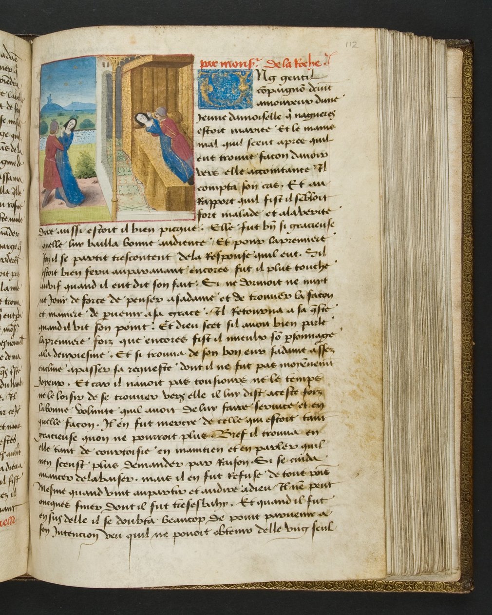 MS Hunter 252 112r-sida från Hundred New News, c.1461-62 av French School