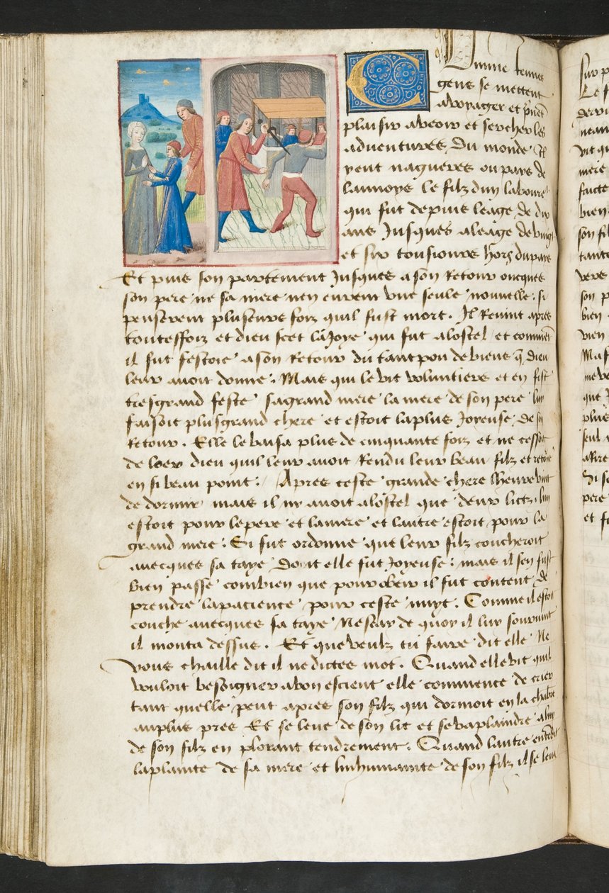 MS Hunter 252 115v sida från Cent Nouvelles Nouvelles, c.1461-62 av French School