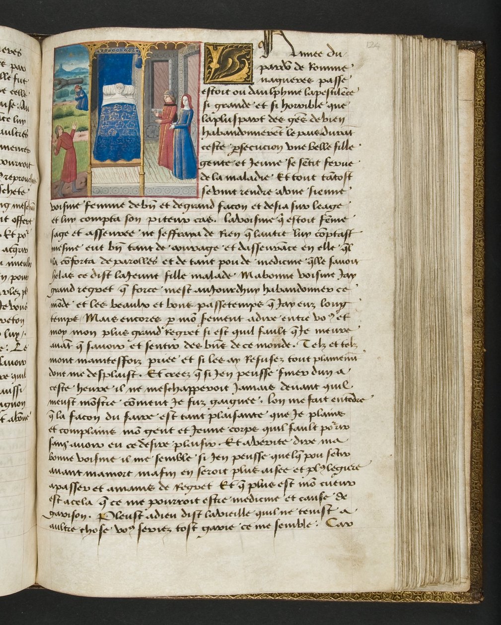 MS Hunter 252 124r-sida från Hundred New News, c.1461-62 av French School