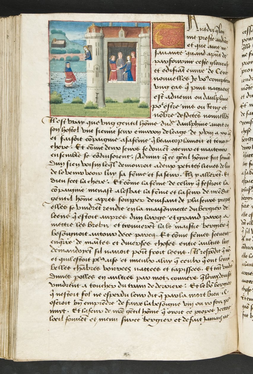MS Hunter 252 127v Sida från Cent Nouvelles Nouvelles, c.1461-62 av French School