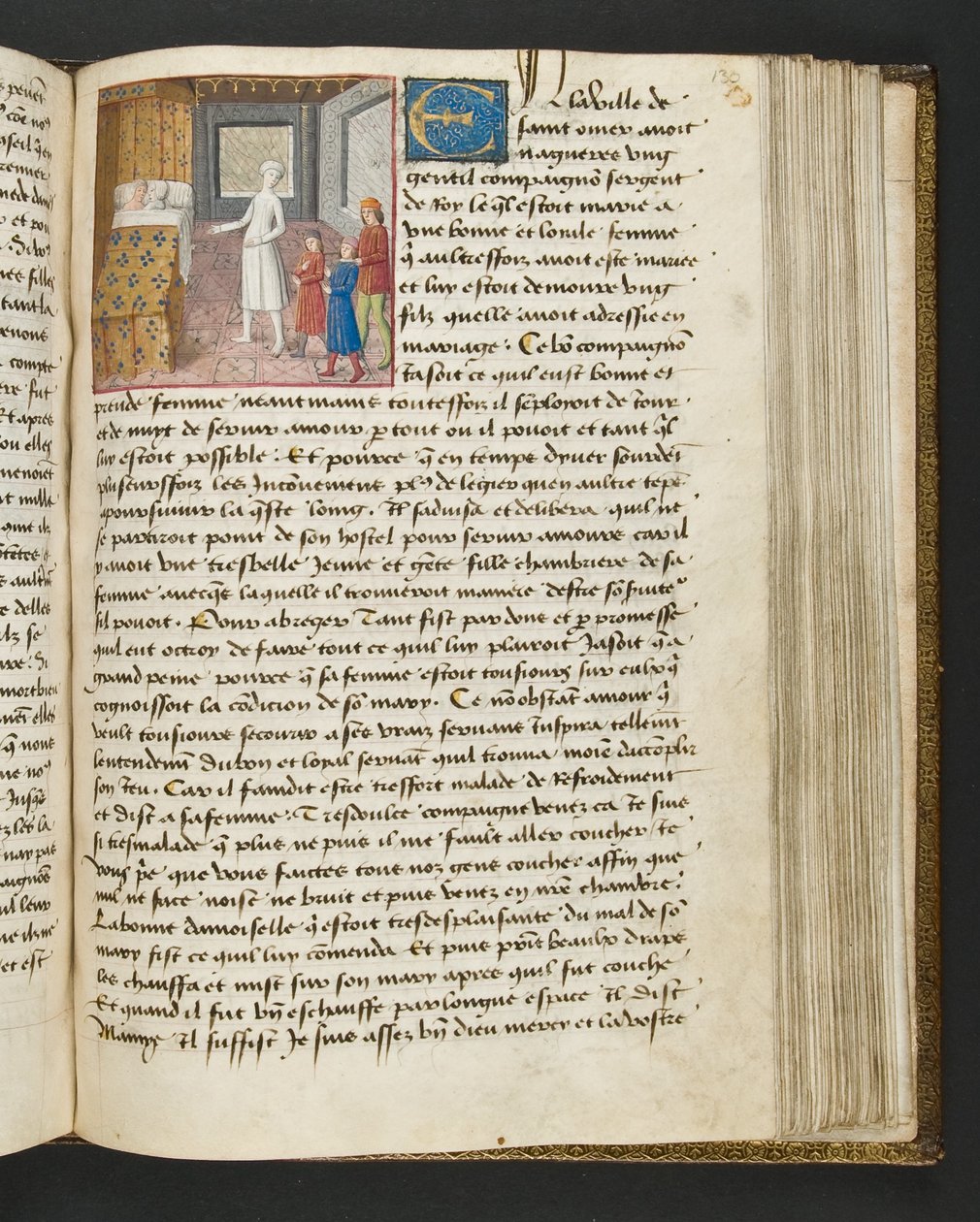 MS Hunter 252 130r-sida från Hundred New News, c.1461-62 av French School