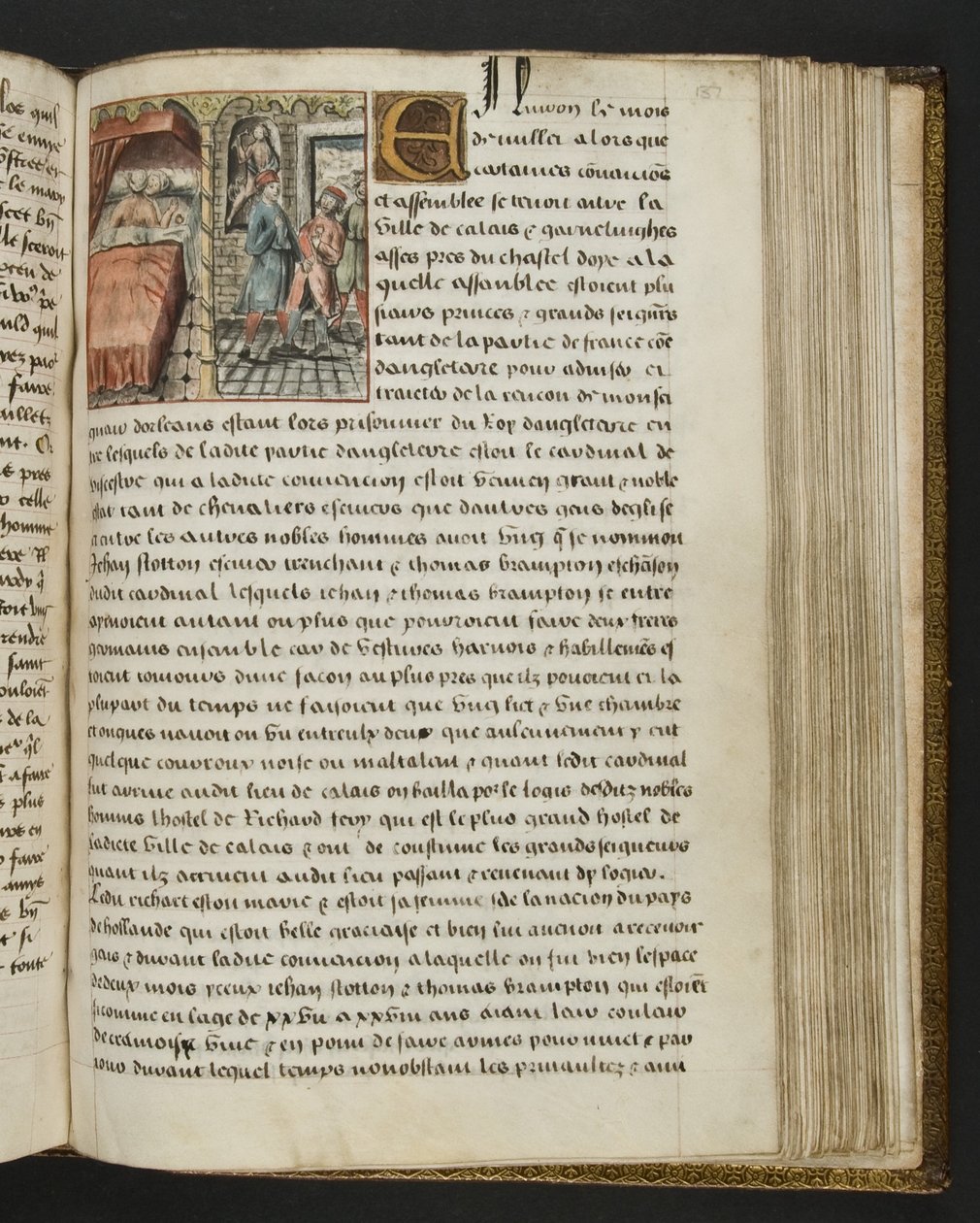 MS Hunter 252 137r-sida från Hundred New News, c.1461-62 av French School