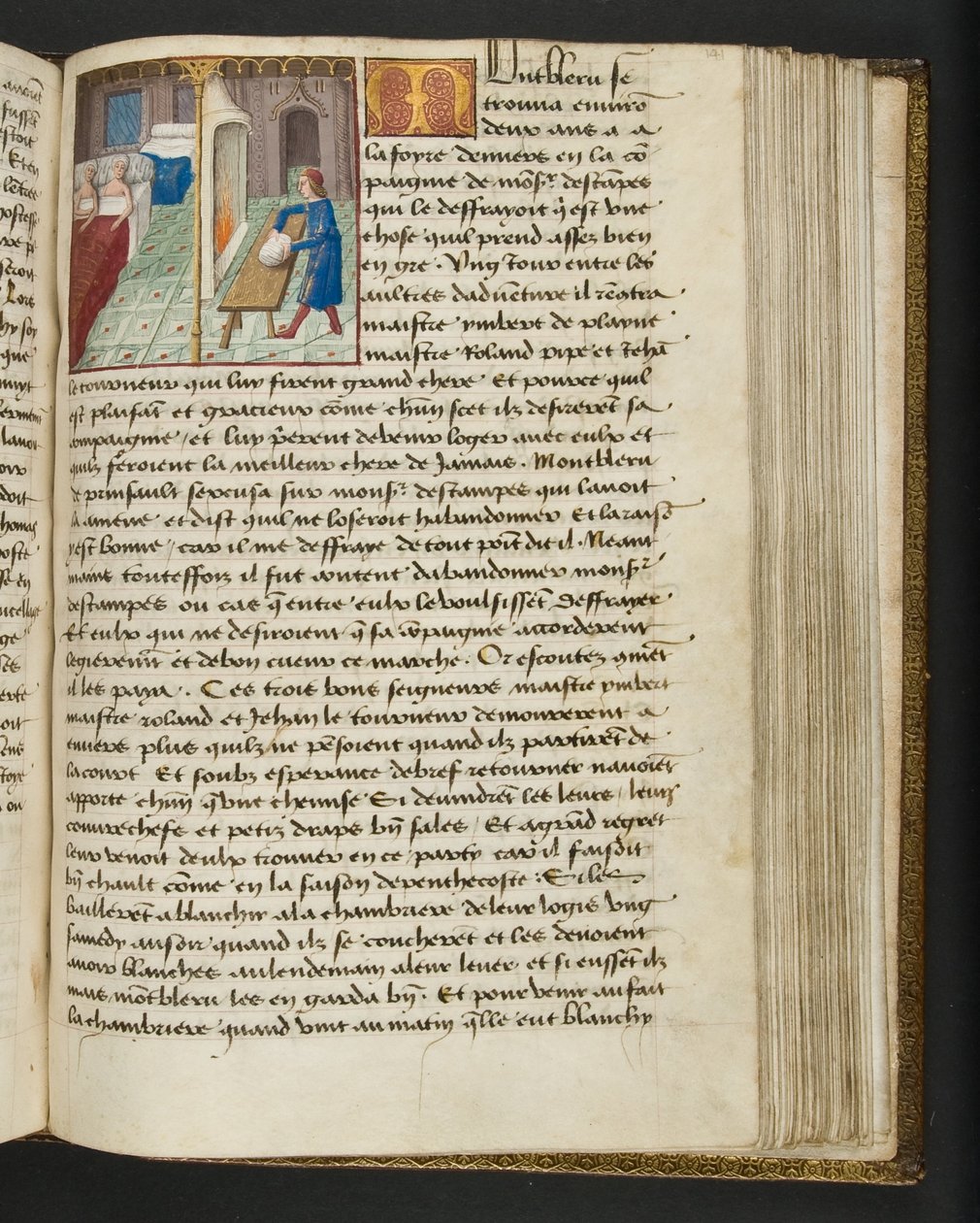 MS Hunter 252 141r-sida från Hundred New News, c.1461-62 av French School