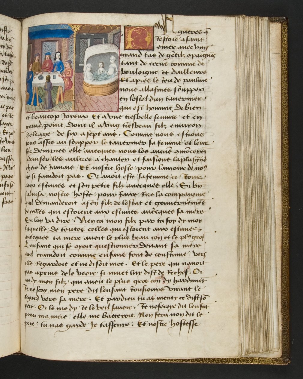 MS Hunter 252 147r-sida från Hundred New News, c.1461-62 av French School