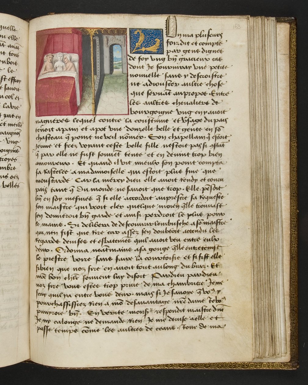 MS Hunter 252 163r-sida från Hundred New News, c.1461-62 av French School