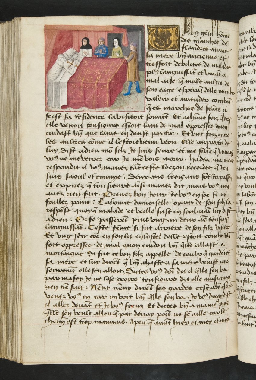 MS Hunter 252 164v sida från Cent Nouvelles Nouvelles, c.1461-62 av French School