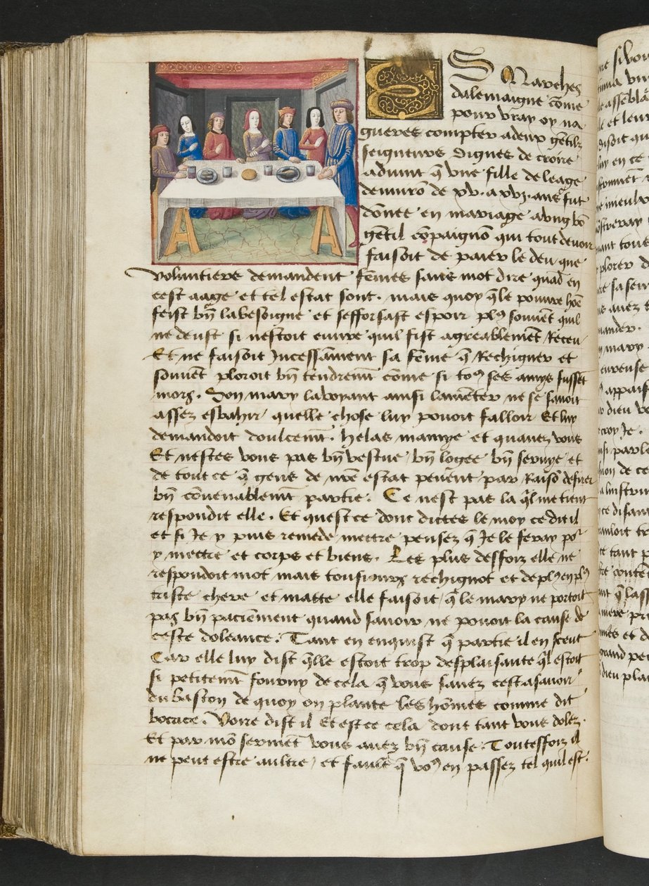 MS Hunter 252 168v sida från Cent Nouvelles Nouvelles, c.1461-62 av French School