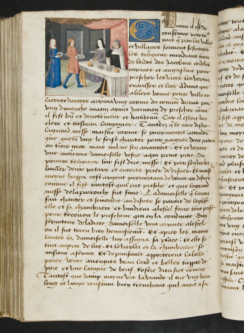 MS Hunter 252 173v Sida från Cent Nouvelles Nouvelles, c.1461-62 av French School