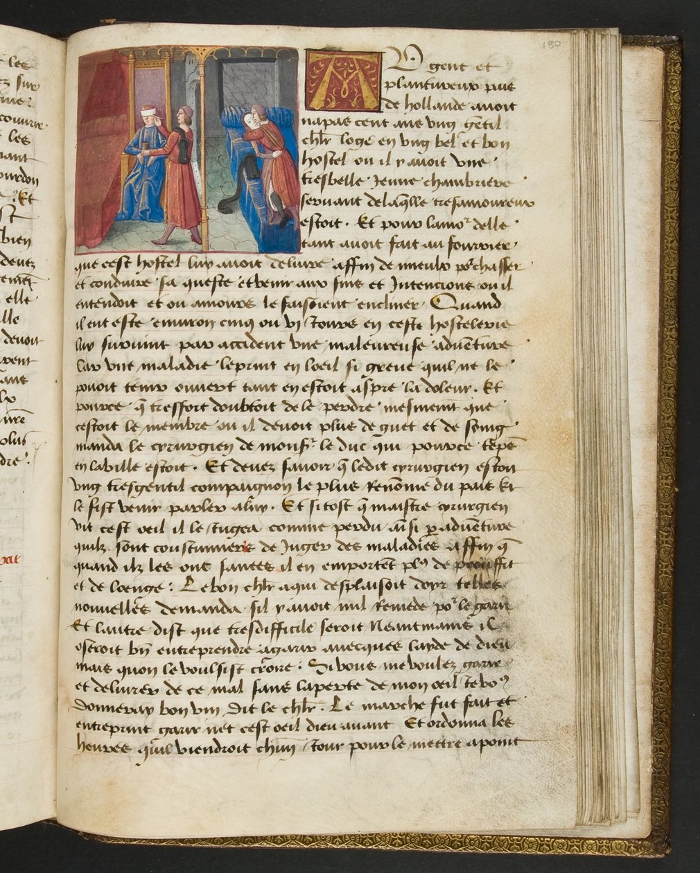 MS Hunter 252 180r-sida från Hundred New News, c.1461-62 av French School