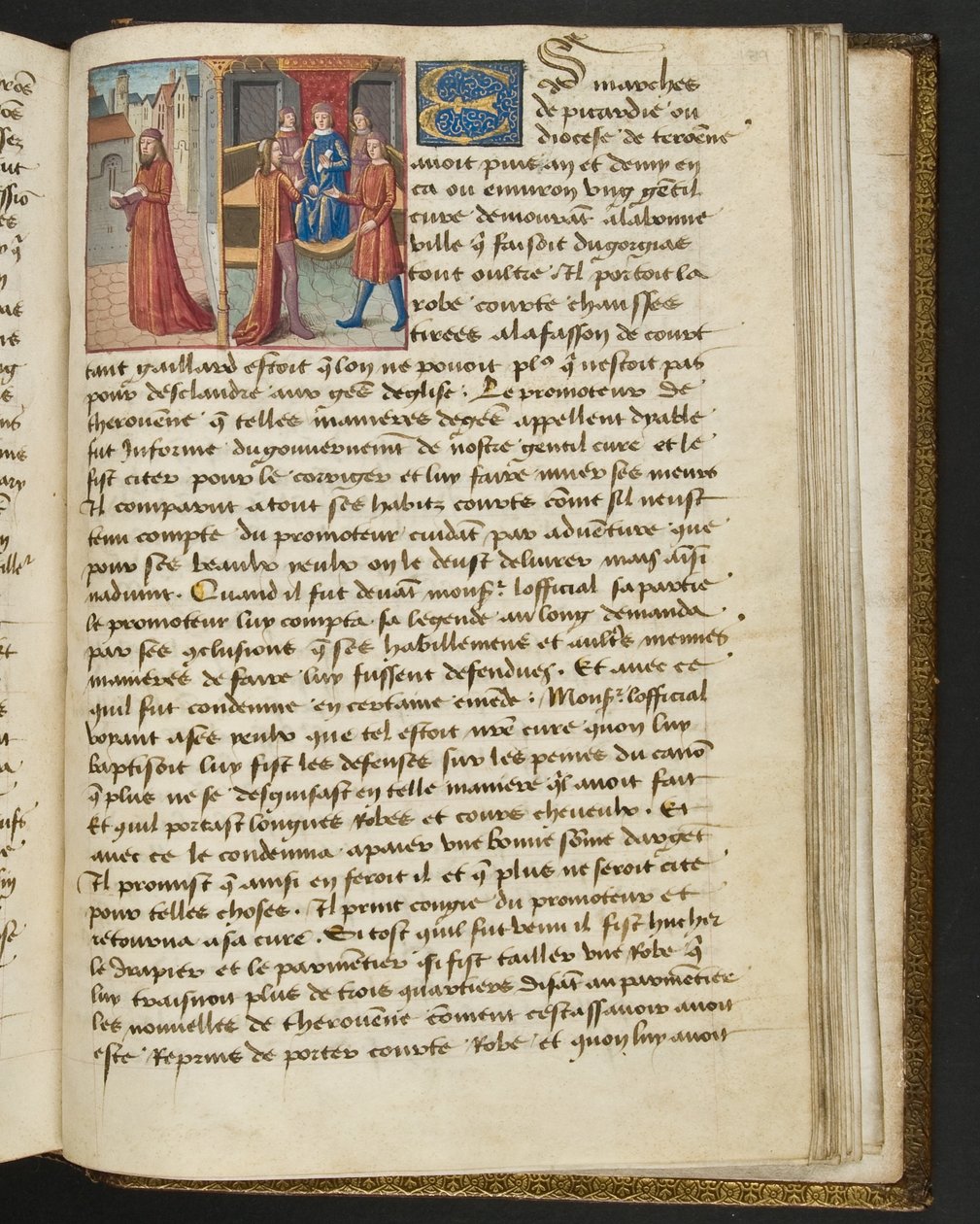 MS Hunter 252 189r-sida från Hundred New News, c.1461-62 av French School