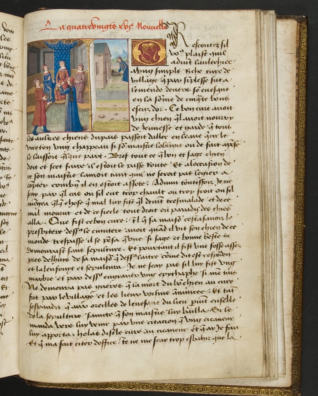 MS Hunter 252 192r-sida från Hundred New News, c.1461-62 av French School