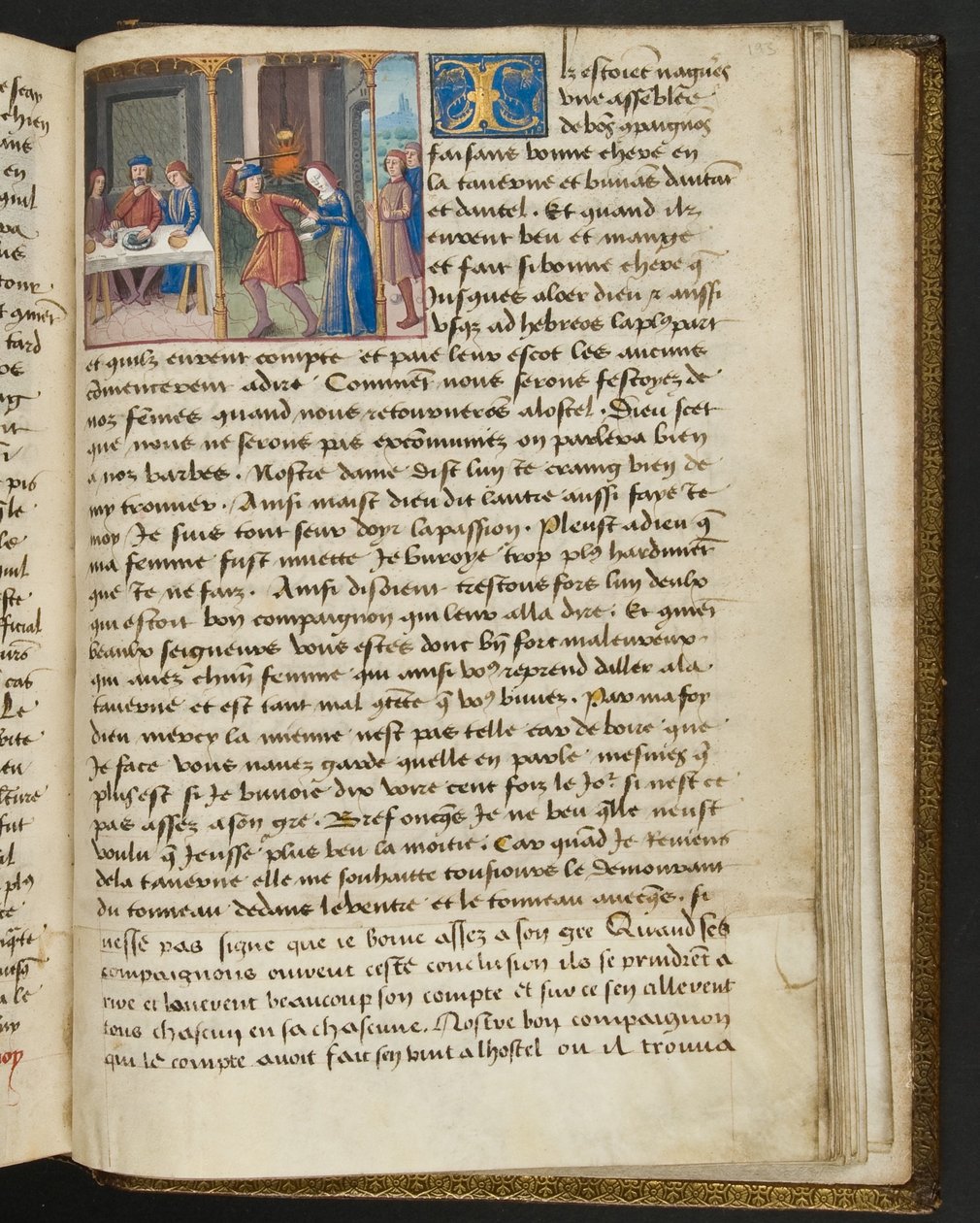 MS Hunter 252 193r-sida från Hundred New News, c.1461-62 av French School
