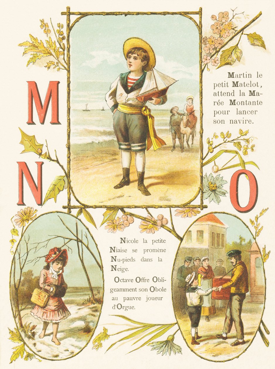 M N W: Sjöman, Maree, Niaise, Barfota, Snow, Obole, Orgel av French School