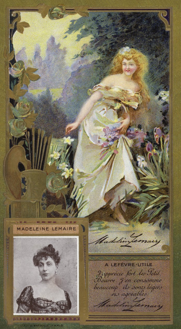 Madeleine Lemaire, fransk målare (chromolitho) av French School