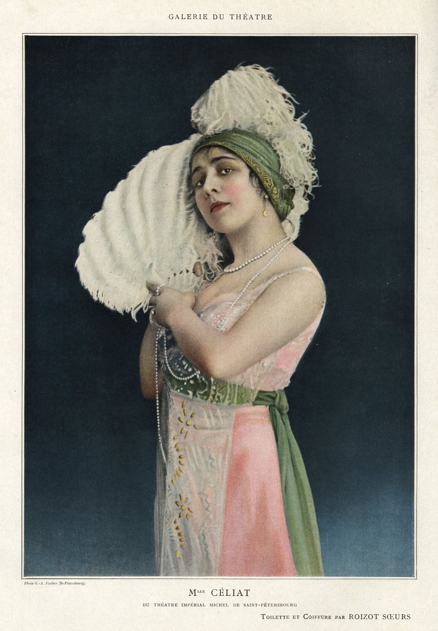 Mademoiselle Celiat, från "Le Theatre" av French School