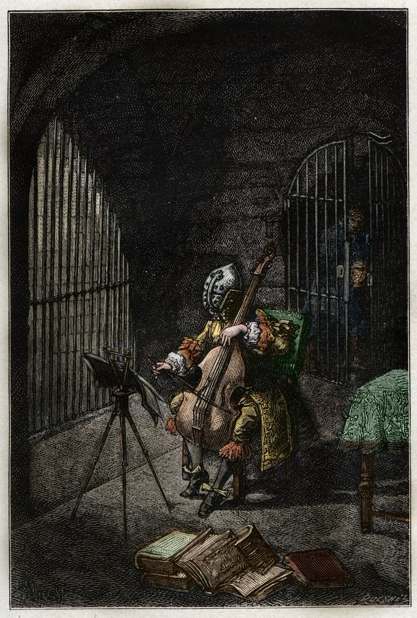 Man in the Iron Mask, spelar cello i fängelset - L