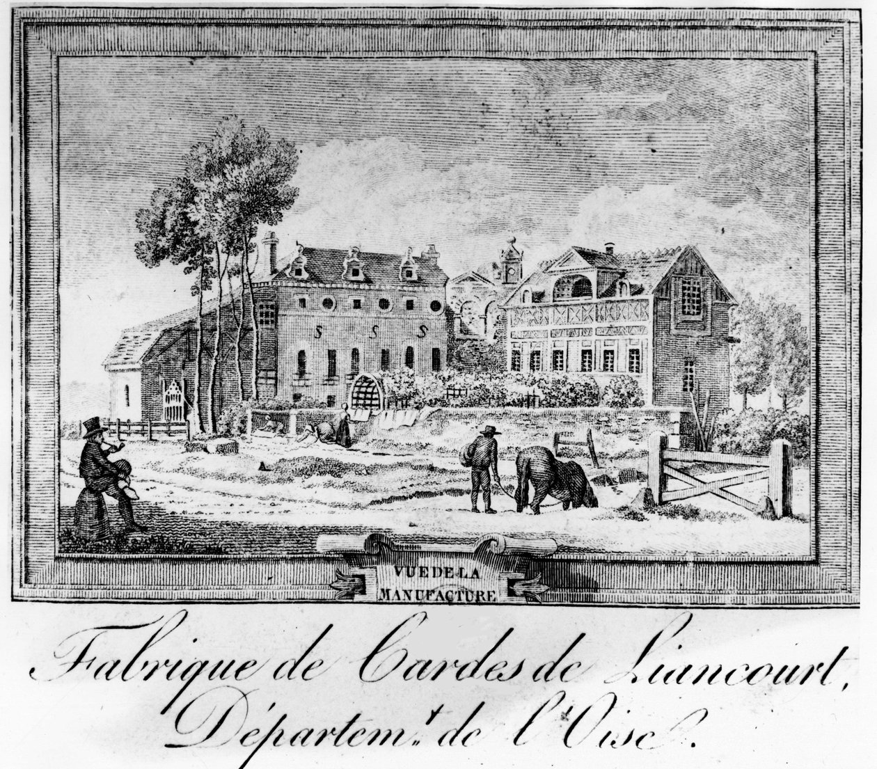 Tillverkning, Duke de la Rochefoucauld i Liancourt; Stringfabrik i Liancourt, Oise-avdelningen. av French School