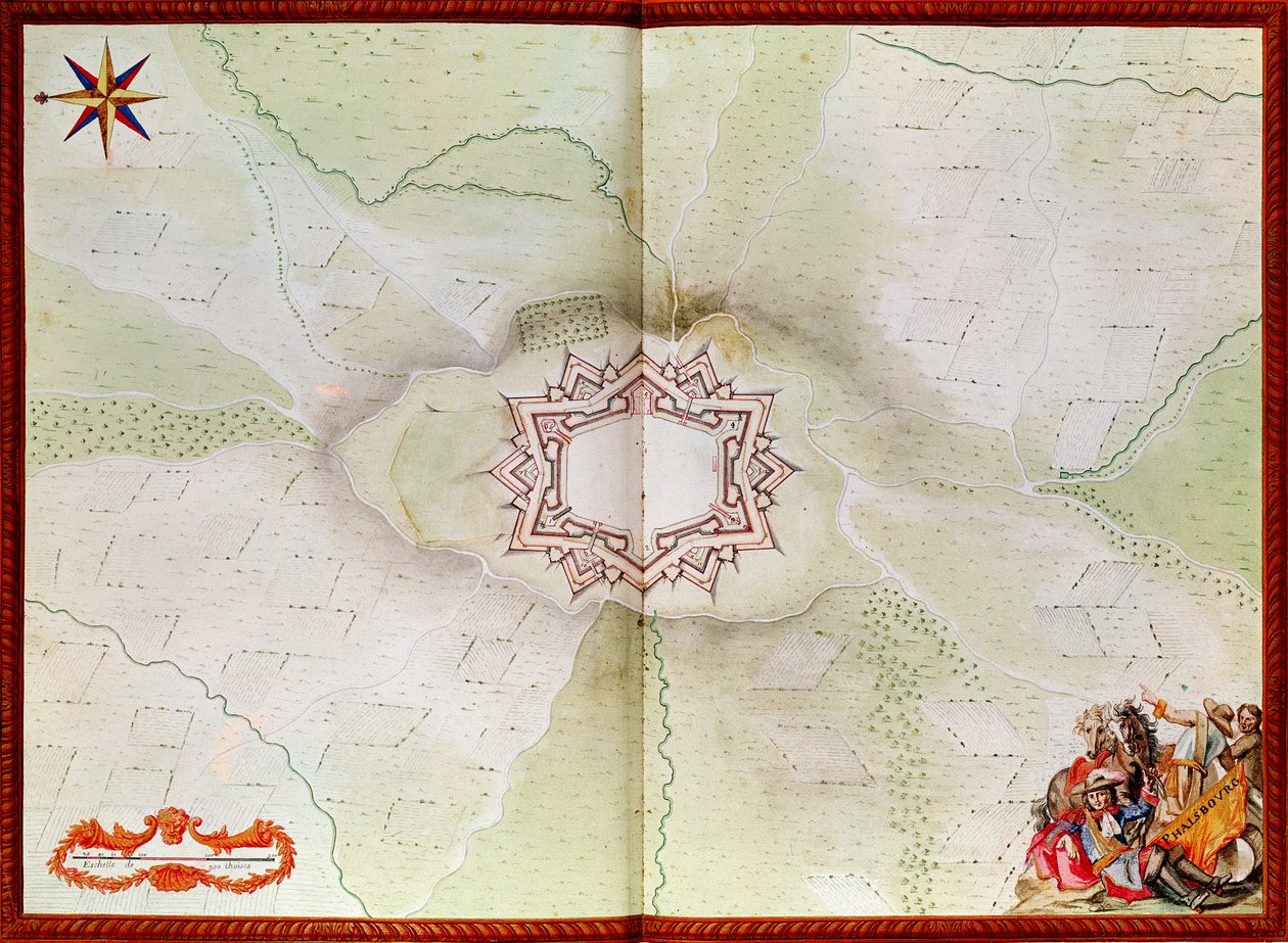 Karta över Phalsbourg, från Atlas de Louis XIV av French School
