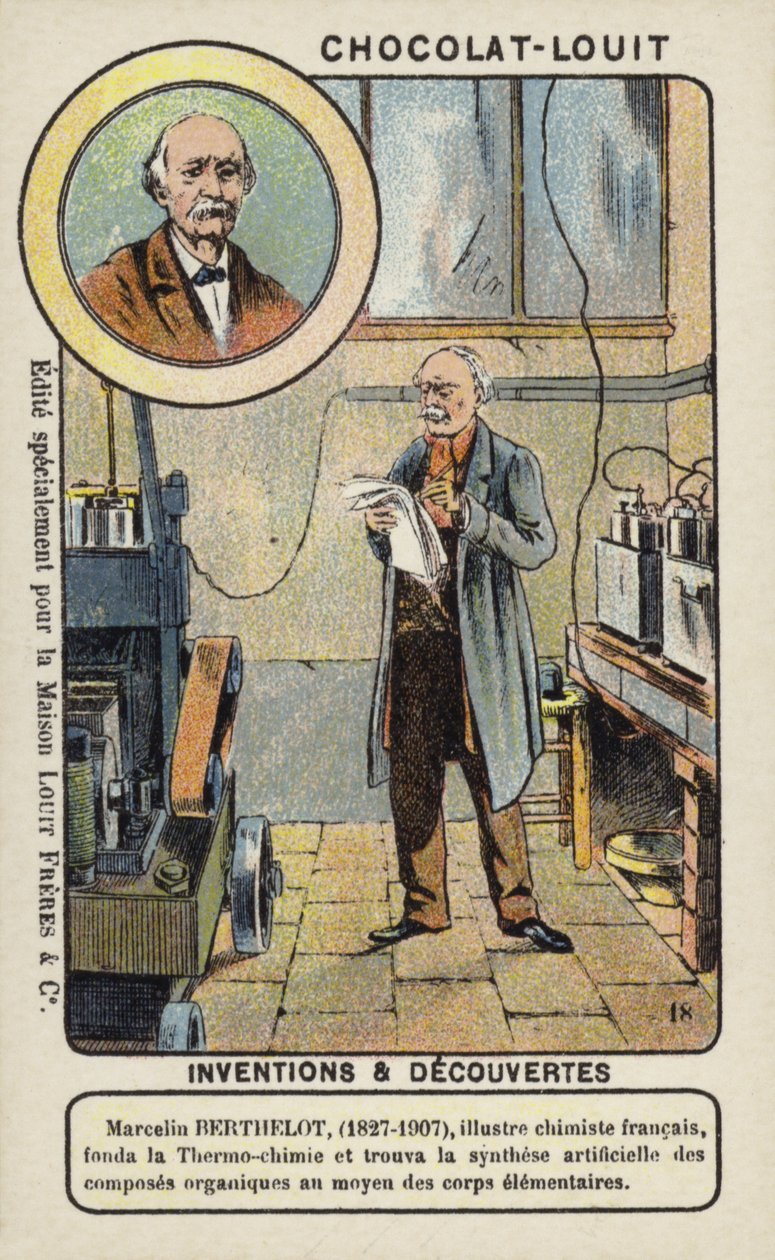 Marcelin Berthelot, fransk kemist (chromolitho) av French School