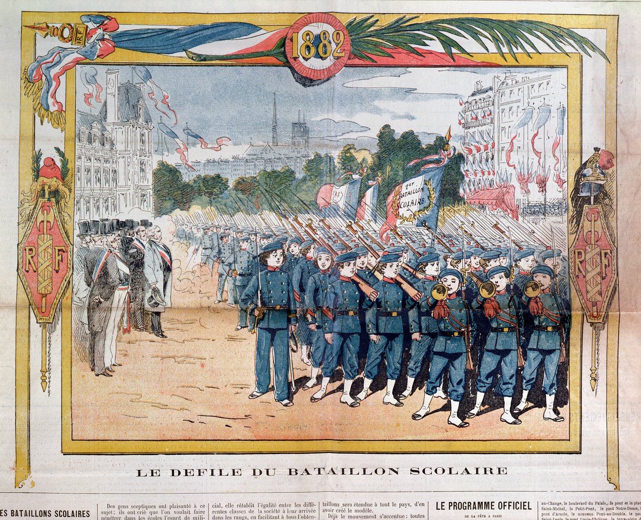 Skolbataljonernas marsch den 14 juli 1882 av French School