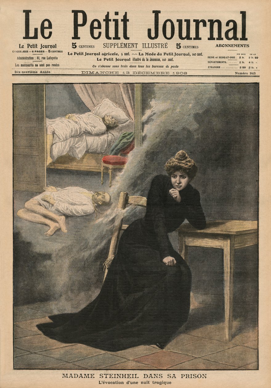 Marguerite Steinheil i fängelse, framsidans illustration från 