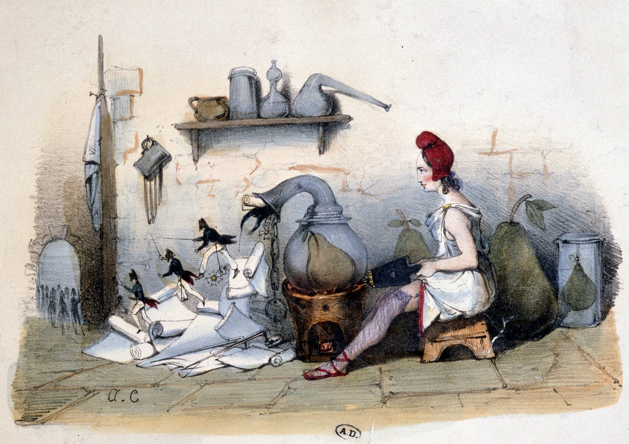 Marianne: analys av päronet - karikatyr om Louis Philippe 1st av French School