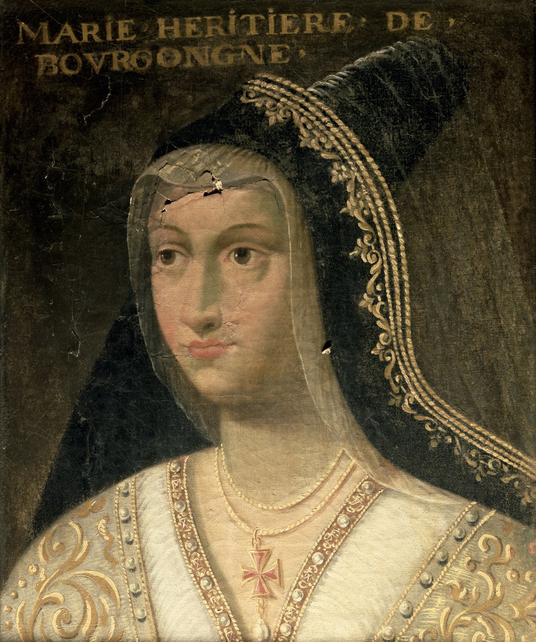 Marie, hertiginna av Bourgogne av French School