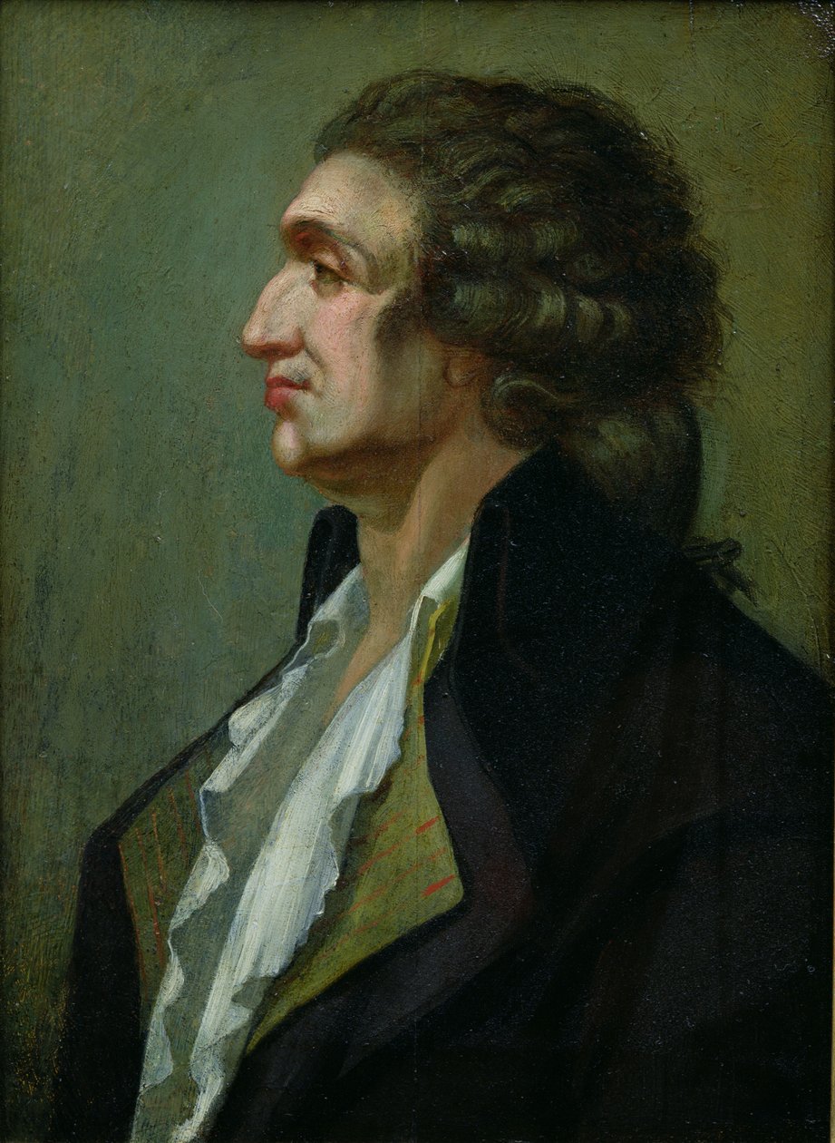 Marie Jean Antoine Nicolas de Caritat (1743-94) Marquis de Condorcet (olja på duk) av French School