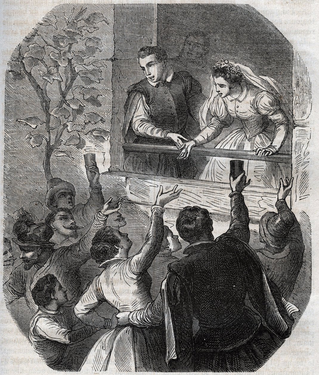 Giftermål mellan Martin Guerre (cirka 1524) och Bertrande de Rols i Artigat (Ariege) den 15 maj 1539. Gravyr från 1871 i "Histoire Des Cocuses Celebres"" av Henry de Kock (1819-1892). av French School