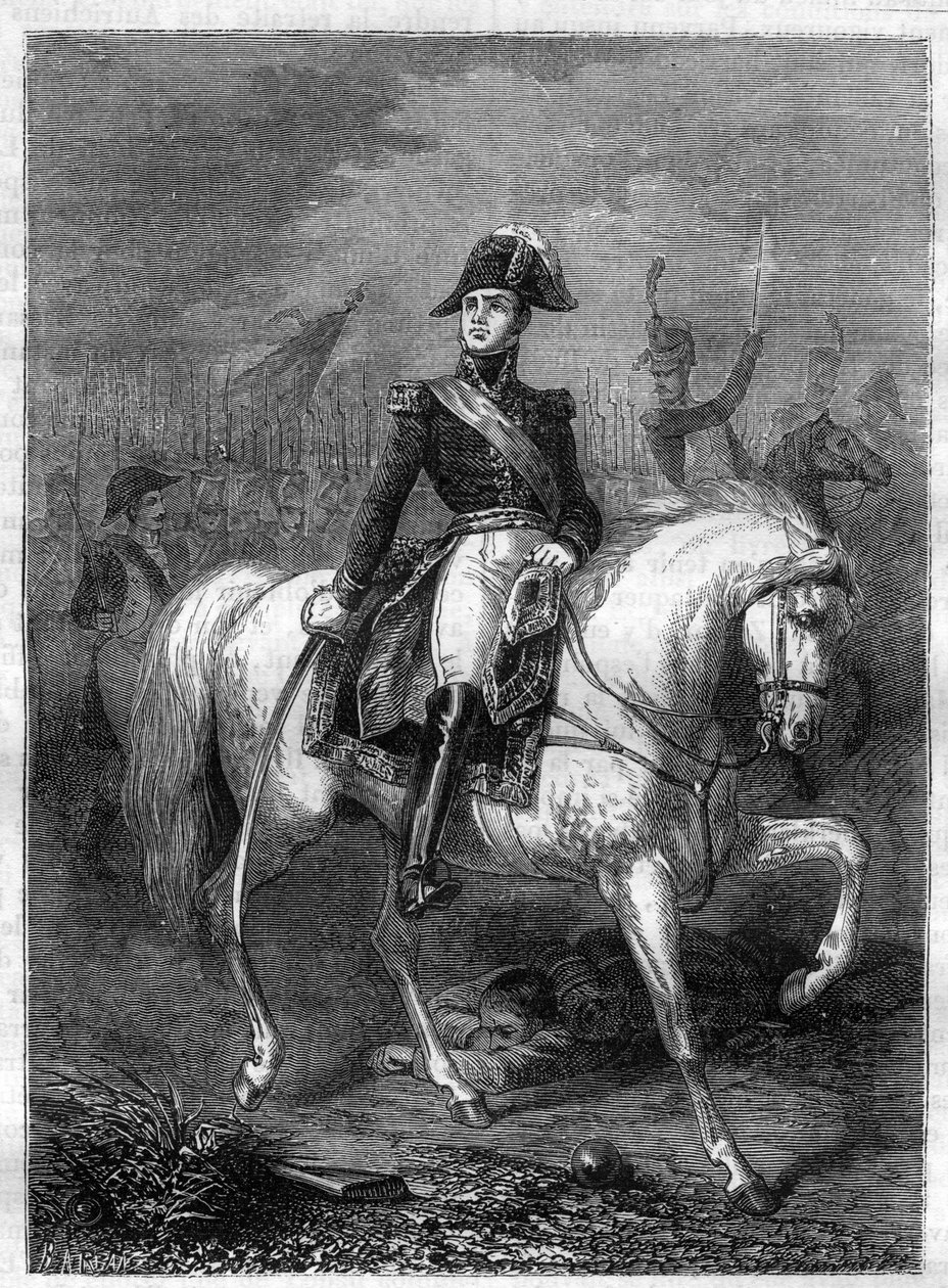 Marskalk Etienne-Jacques-Joseph-Alexandre Macdonald (gravyr) - Jacques Alexandre Macdonald (1765-1840), marskalk av Frankrike - i "Imperiets historia efter konsulatets historia" av Adolphe Thiers -1879 - privat samling av French School