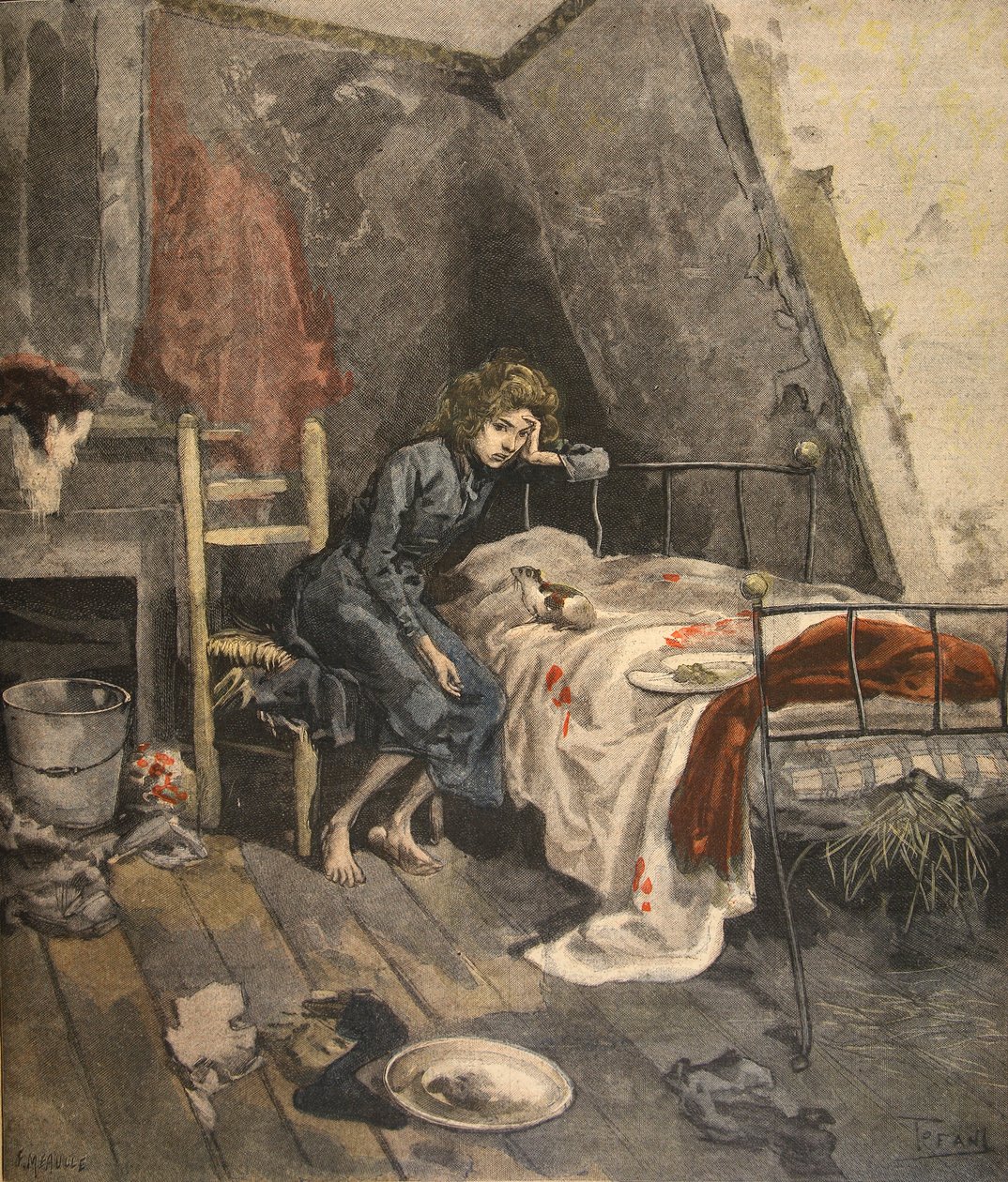 Barnets martyrskap: en ung Guyon, illustration från Le Petit Journal: Supplement illustre, 4 september 1898 av French School