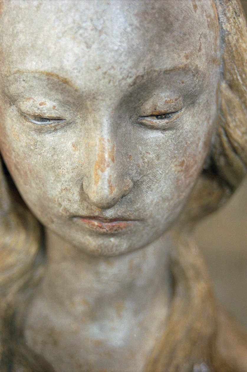 Maria Magdalena, sent 1400-tal (polykrom sten) (se även 248111, 248112 och 252685) av French School