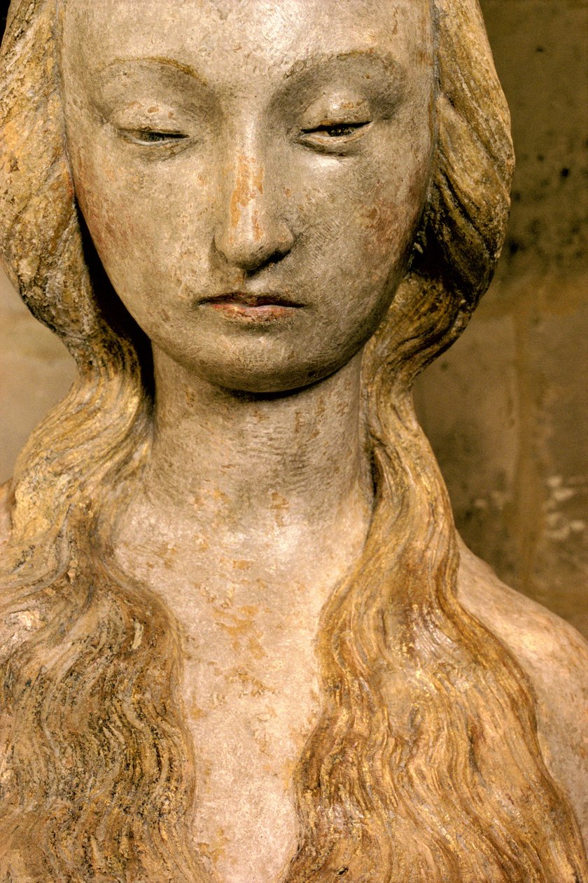 Maria Magdalena, sent 1400-tal (polykrom sten) (se även 248111, 252685 och 252686) av French School