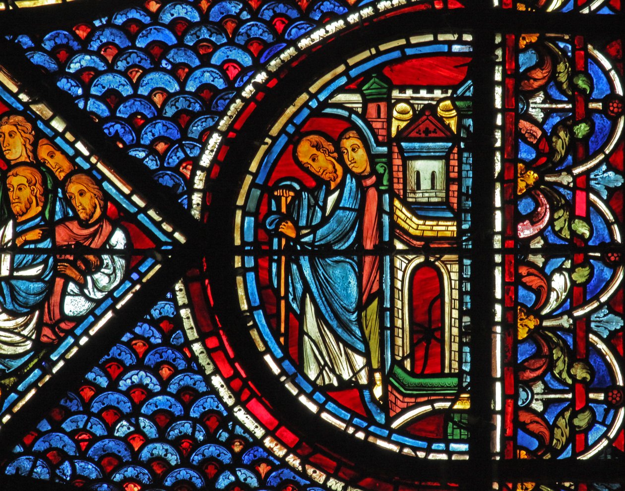 Maria Magdalenas fönster: Biskop Maximin - bror till Maria Magdalena (w46) av French School