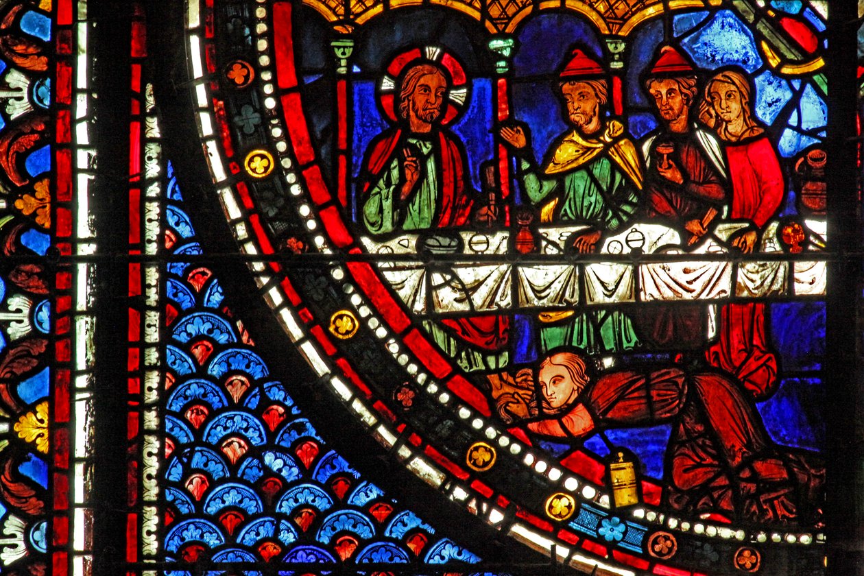 Maria Magdalenas fönster: Maria i Simons hus (w46) av French School