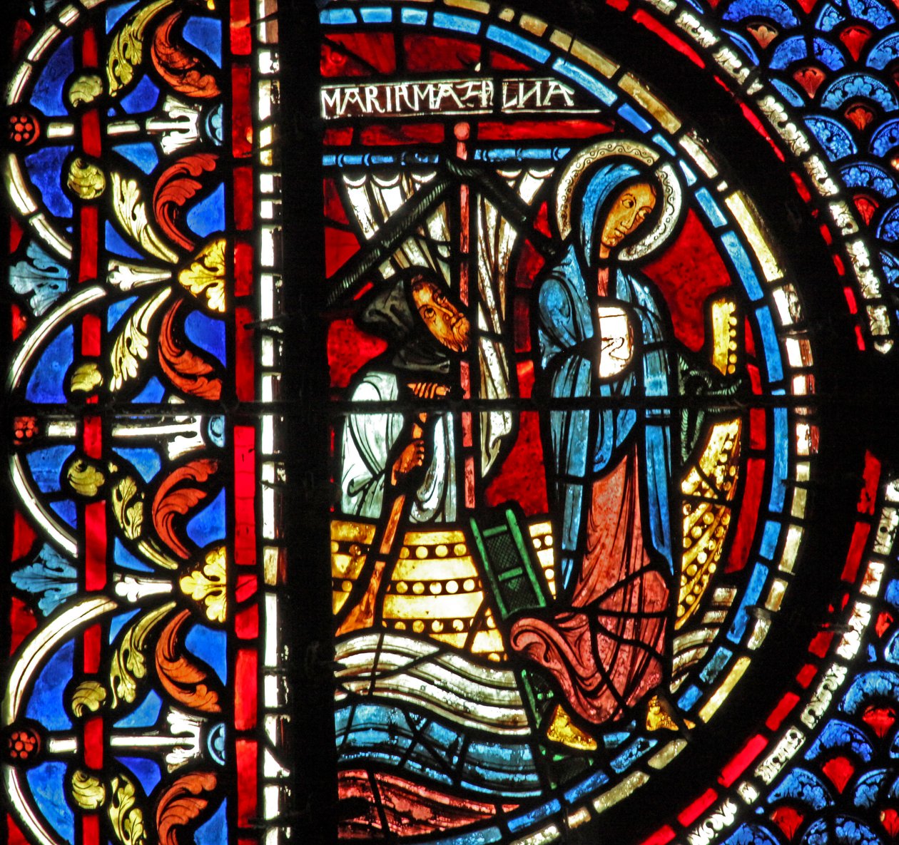 Maria Magdalenas fönster: Maria landar i Provence (w46) av French School