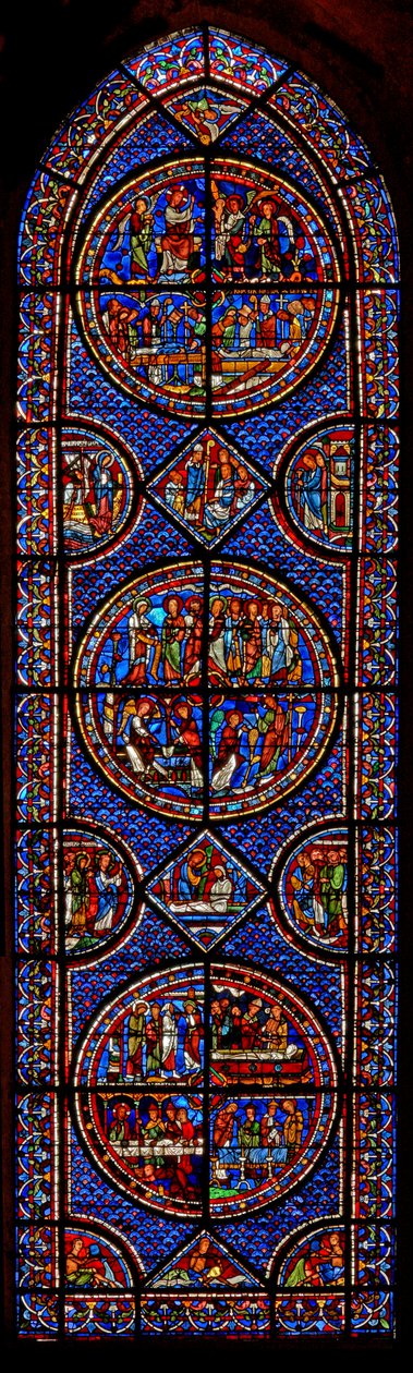 Mary Magdalene window: scener ur hennes liv (w46) av French School